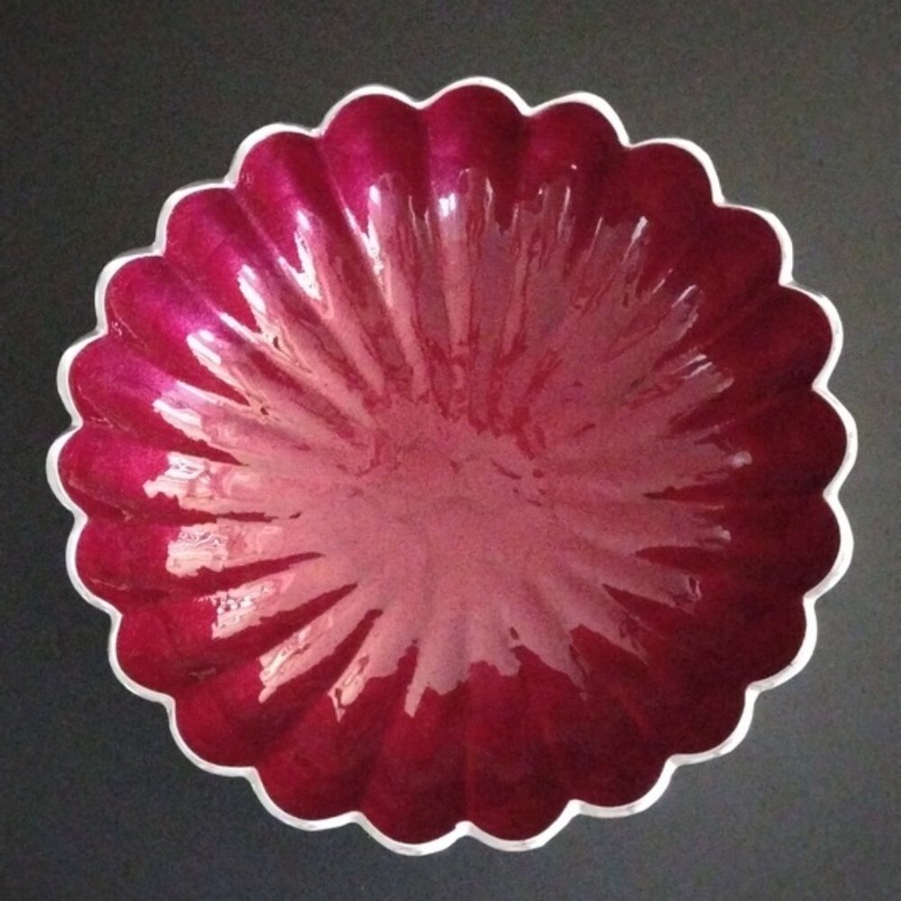 Julia Knight Peony 12" Round Deep Bowl Pomegranate